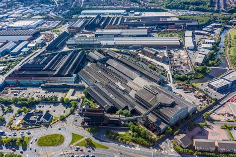 Aerial Shot of Forgemasters Forge in Sheffield, Home of the Largest Steel Production in the UK ...