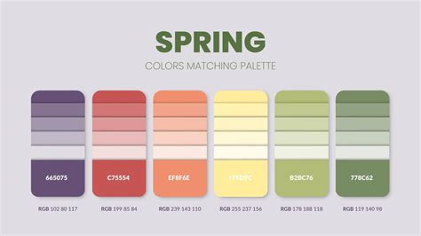 Spring color palettes or color schemes are trends combinations and ...