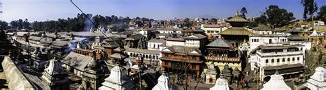 Panorama of the Pashupatinath Temple and buildings in Kathmandu, Nepal image - Free stock photo ...