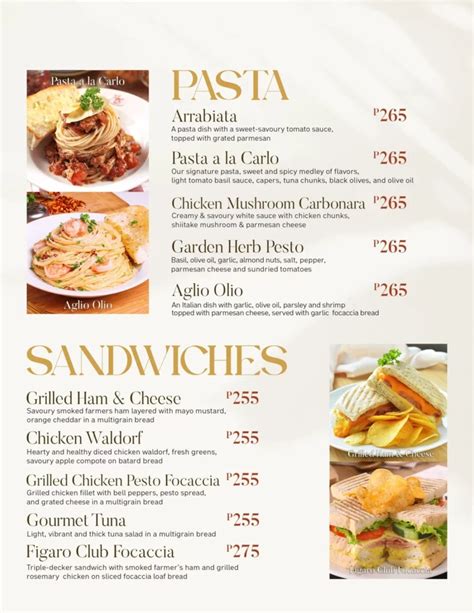 FIGARO COFFEE MENU PHILIPPINES & UPDATED PRICES 2024