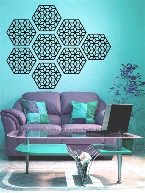 Geometric pattern wall decal set of 8 wall decals by RadRaspberry