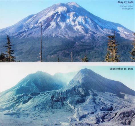 MOUNT ST. HELENS BEFORE AND AFTER MAY 18TH 1980 ERU