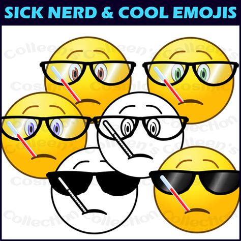 Sick Emoji Clipart | Teaching Resources