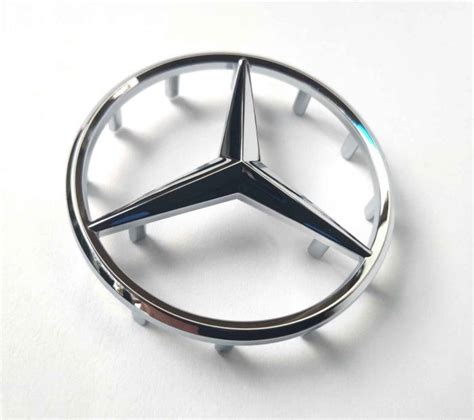 Mercedes-Benz Steering Wheel Center Star Emblem logo 52mm Silver