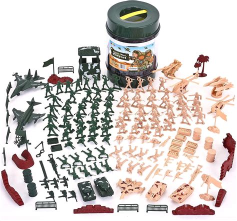 Ottoy 164 Piece Military Soldier Playset Army Men Play Bucket Army Action Figures Battle Group ...