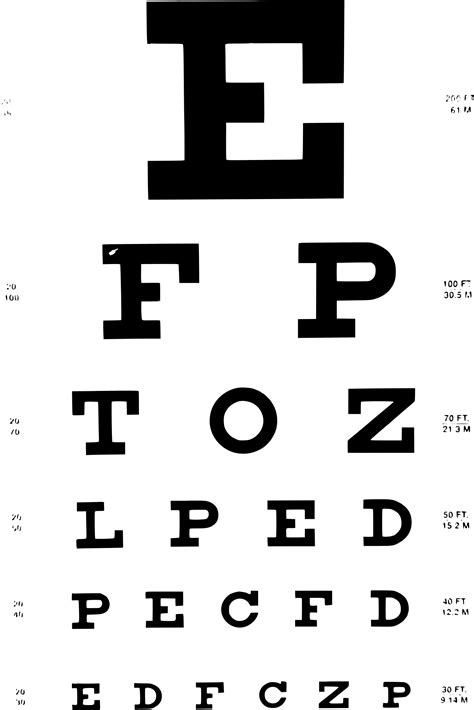 Clipart - Eye Test Chart