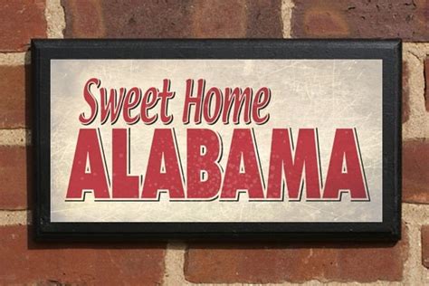 Alabama Sweet Home AL Wall Art Sign Plaque Gift Present Home