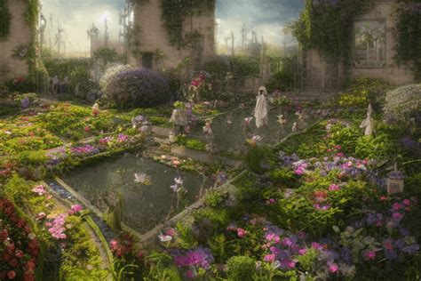 Heavenly Garden Digital Graphic · Creative Fabrica