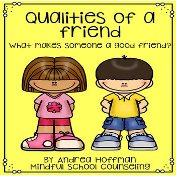 qualities of a good friend worksheet