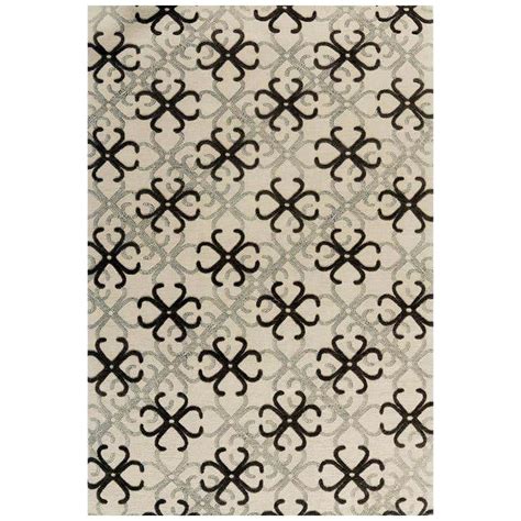 Modern Contemporary Area Rug in Beige, Handmade of Silk and Wool, "Eze ...