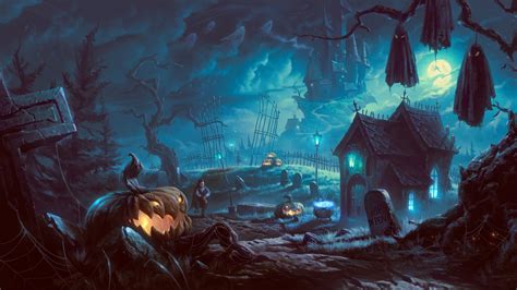 vampire, Pumpkin, Bats, Halloween, Art, Trees, Night Wallpapers HD / Desktop and Mobile Backgrounds