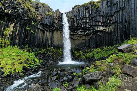 Waterfall And Basalt Columns Photograph by Dr Juerg Alean/science Photo Library - Pixels