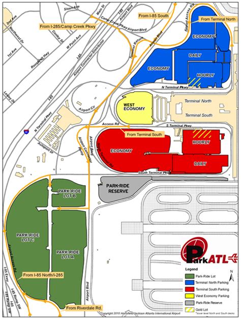 Atlanta Airport Parking Map - Terminal Map