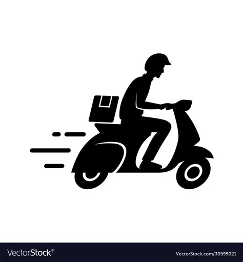 Express delivery concept man riding Royalty Free Vector