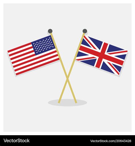 British And Us Flags Together - About Flag Collections