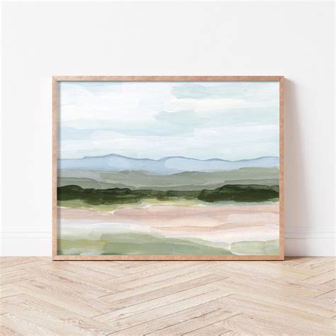 Passing Through Art Print Abstract Landscape Art Print, Modern Abstract Wall Art, Modern ...