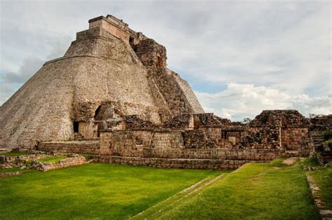 Pyramid of the Magician Ruins in Uxmal Stock Image - Image of indian, historical: 110137095