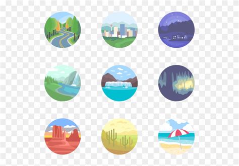 Landscapes - Landscape Icons, HD Png Download - 600x564(#93798) - PngFind