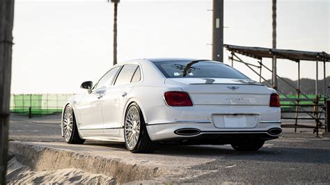 White Bentley Flying Spur - MV Forged | Bespoke Wheels