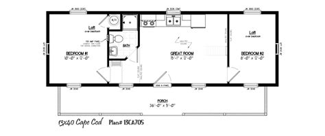 Cape Cod Cabin Floor Plans | Cabin floor plans, 16x40 cabin floor plans ...