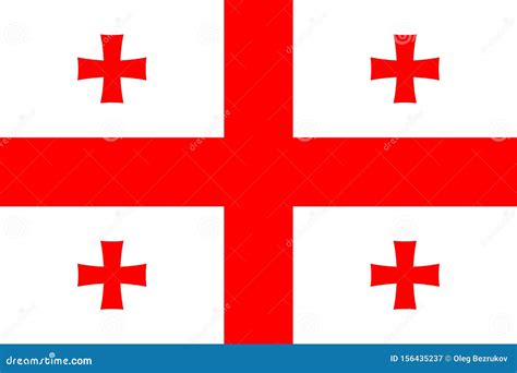 Flag of Georgia stock vector. Illustration of nationality - 156435237