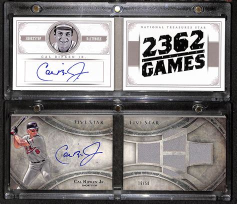 Lot Detail - Lot Of 2 Cal Ripken Jr Autograph Jersey Booklet Cards