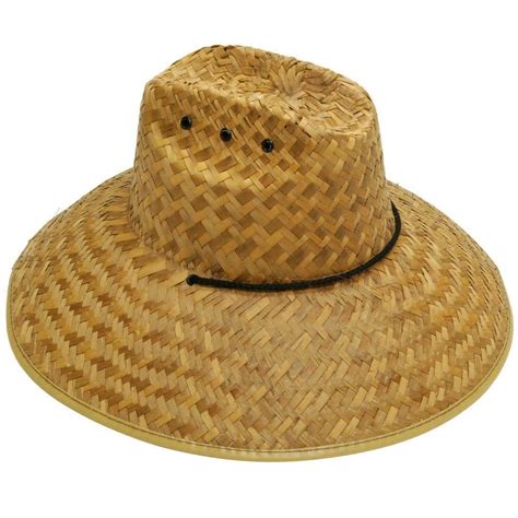 Men's Straw Hat in Brown-MS0001 - The Home Depot