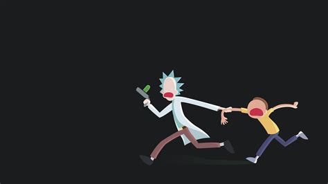 Download Black Background Rick And Morty 4K Wallpaper | Wallpapers.com