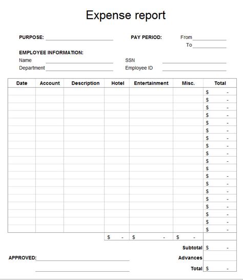 Microsoft Word Expense Report Template (4) - TEMPLATES EXAMPLE | TEMPLATES EXAMPLE | Spreadsheet ...