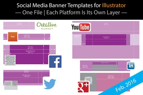 Social Media Banner Templates for Illustrator :: Behance