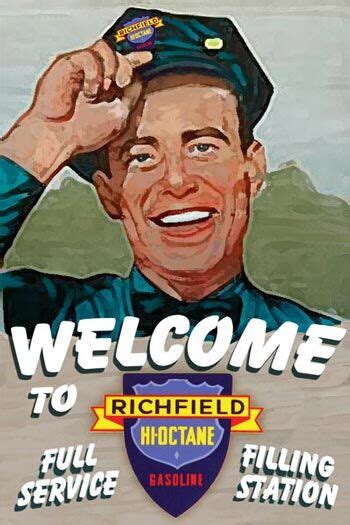 Welcome To The Richfield Station Sign | Garage Art™