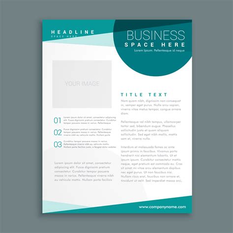 simple blue brochure design template in size A4 - Download Free Vector ...