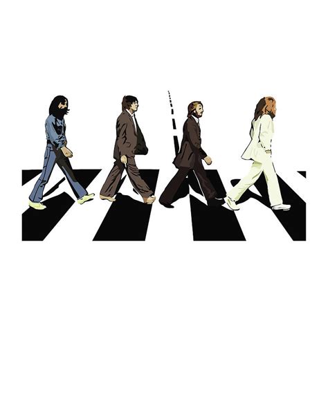 The Beatles Abbey Road Retro Style Digital Art by Roya Steward - Fine ...