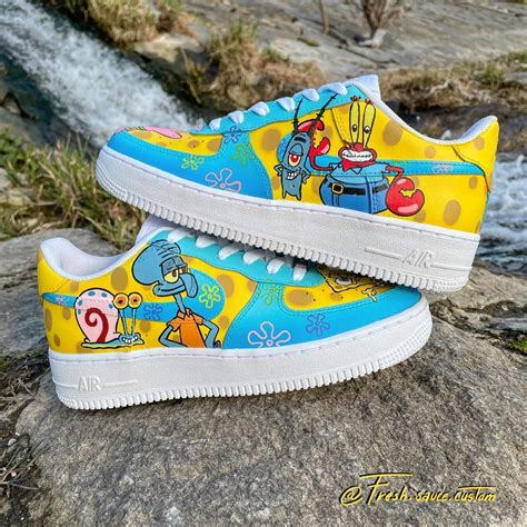 SpongeBob SquarePants Air Force 1 Custom | Air force 1 custom, Air ...