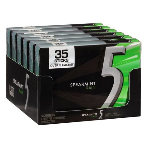 5 Gum, Sugar Free, Spearmint Rain (6 each) - Instacart