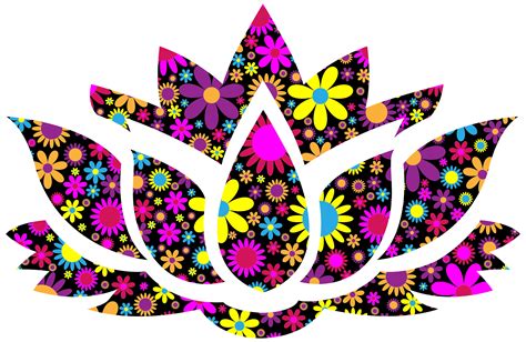 Floral Lotus Flower Silhouette 8 Clip Art Image - ClipSafari