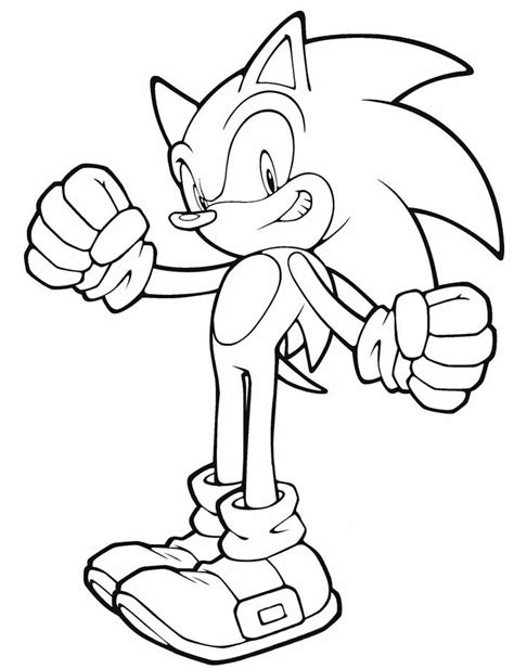 Cool Sonic Coloring Page - Free Printable Coloring Pages for Kids