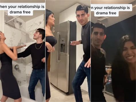 TikTok video of couple celebrating drama-free relationship emerges after he was arrested for her ...