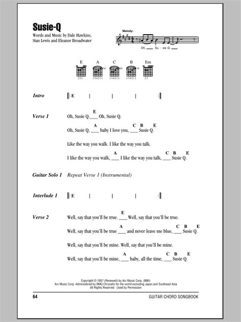 Susie-Q | Sheet Music Direct