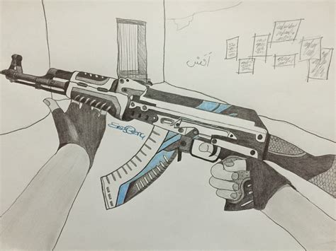 AK-47 - Vulcan Drawing by EbesininNikahi on DeviantArt