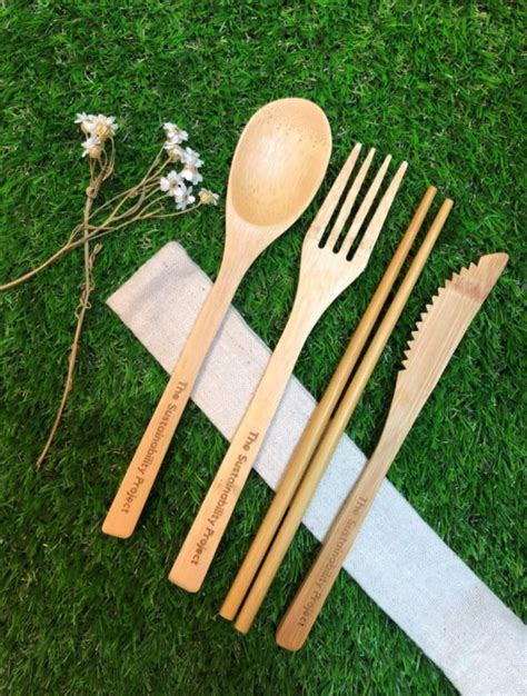 Bamboo Cutlery Set | For BYO or Travelling - The Sustainability Project