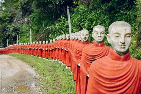 "Buddhas Statues In Lumbini Garden Of Myanmar (Burma)" by Stocksy ...