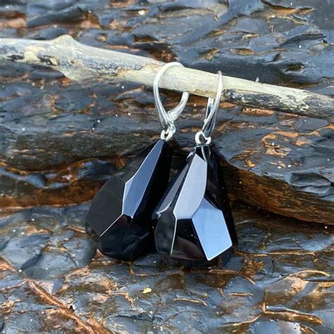 Classic Victorian Mourning Jewelry Jet Gemstone Earrings Coal | ubicaciondepersonas.cdmx.gob.mx