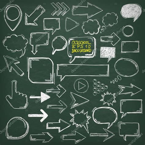 Blackboard Oldschool Elements Stock Vector by ©limbi007 72587935