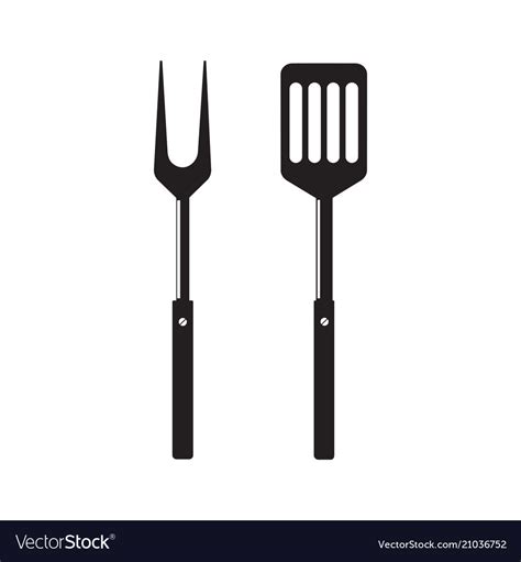 Bbq or grill tools icon barbecue fork Royalty Free Vector