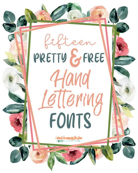 15 Free Hand Lettering Fonts | i should be mopping the floor