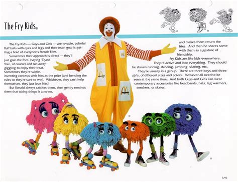 Mcdonalds Characters Fry Guys : "Hoppin' For Fries" 1987. with Ronald ...