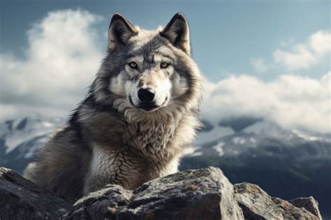 Wolf mountain mammal animal. AI | Free Photo - rawpixel