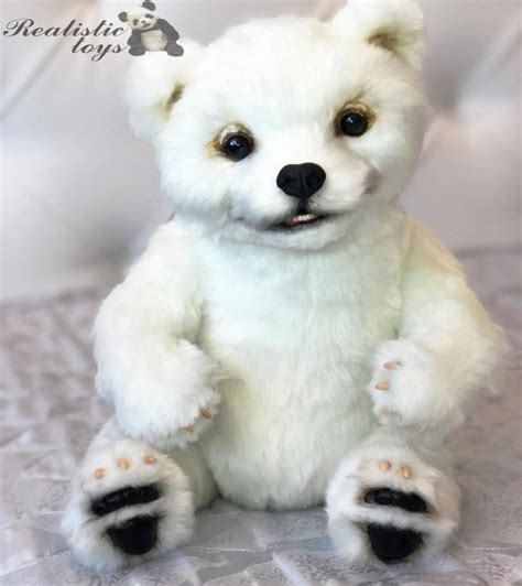 Realistic polar bear plush toy by Novoselona Irina | Tedsby