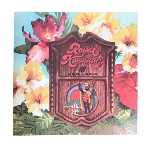 VINTAGE UNITED AIRLINES Royal Hawaiian 1970’s Brunch Menu Aloha $7.27 - PicClick